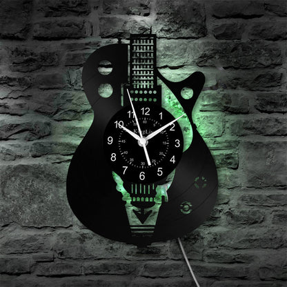 LED Vinyl Wall Clock | Guitar | 12'' | 0027WPB2