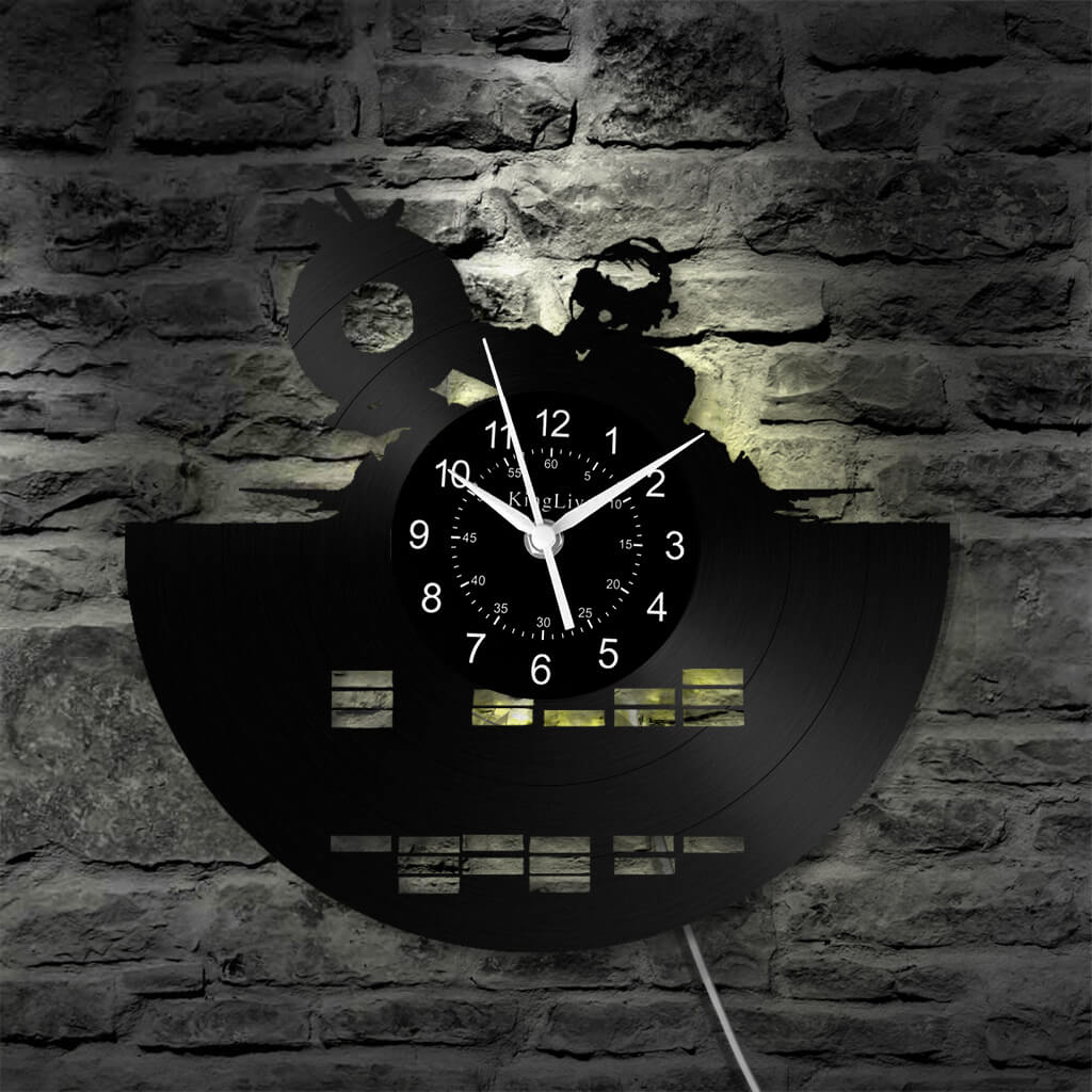 LED Vinyl Wall Clock | Custom DJ Name | 12''