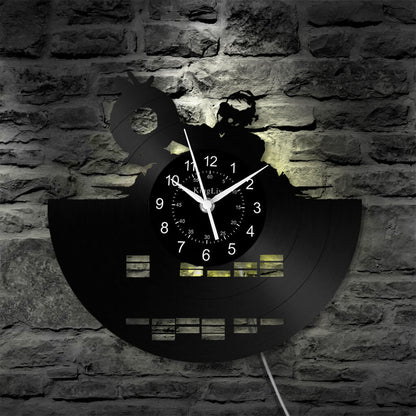 LED Vinyl Wall Clock | Custom DJ Name | 12''