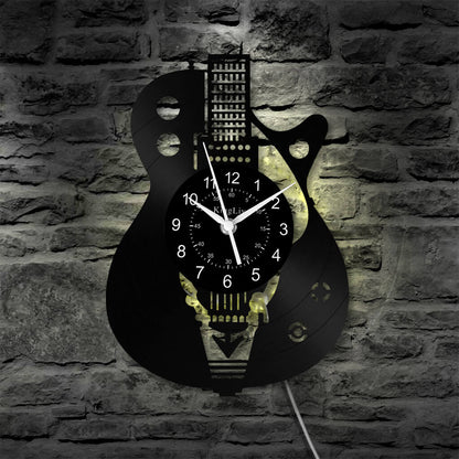 LED Vinyl Wall Clock | Guitar | 12'' | 0027WPB2