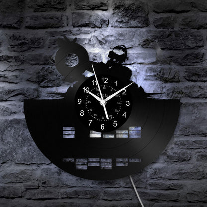 LED Vinyl Wall Clock | Custom DJ Name | 12''