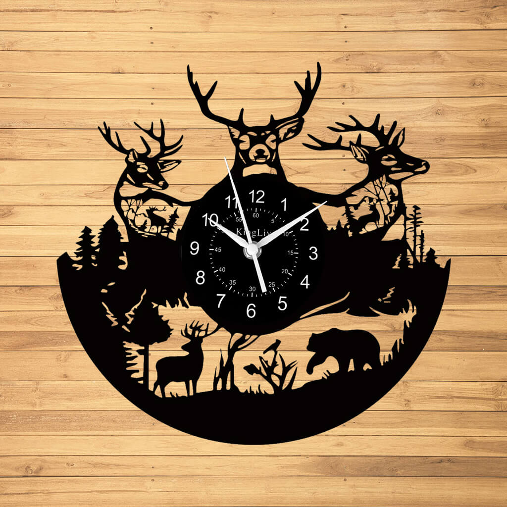 LED Vinyl Wall Clock | Moose Deer