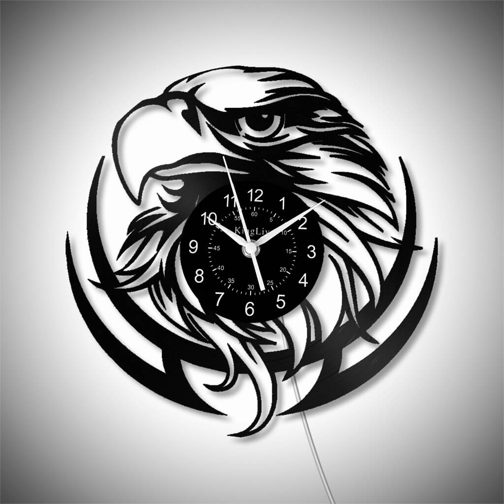 LED Vinyl Wall Clock | Eagle | 12''