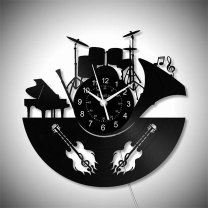 LED Vinyl Wall Clock | Band Music | 12'' | 0213WPB