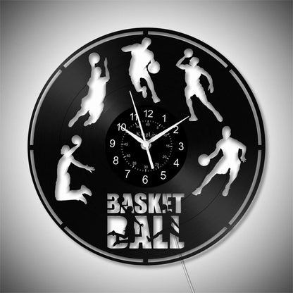 LED Vinyl Wall Clock | Basketball | 12'' | 0222WPB