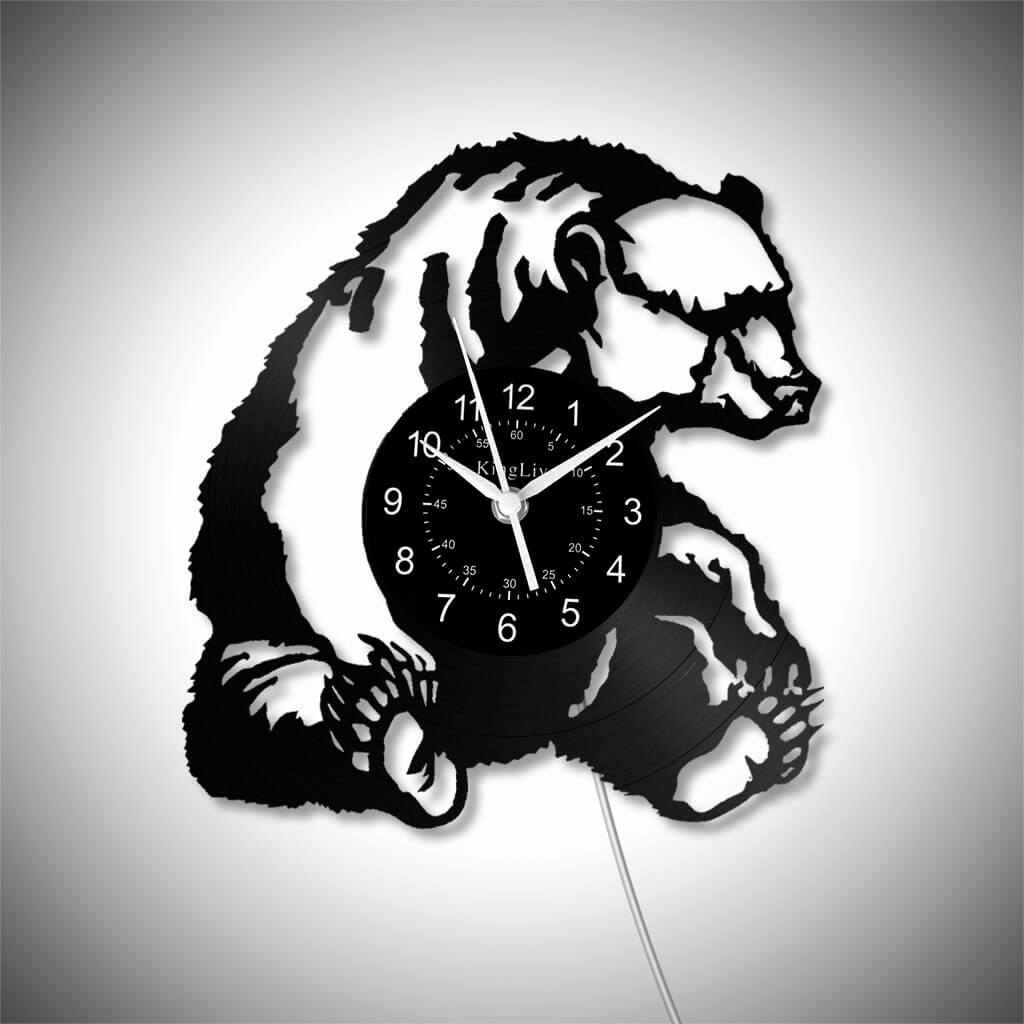 LED Vinyl Wall Clock | Bear | 12'' | 0294WPB