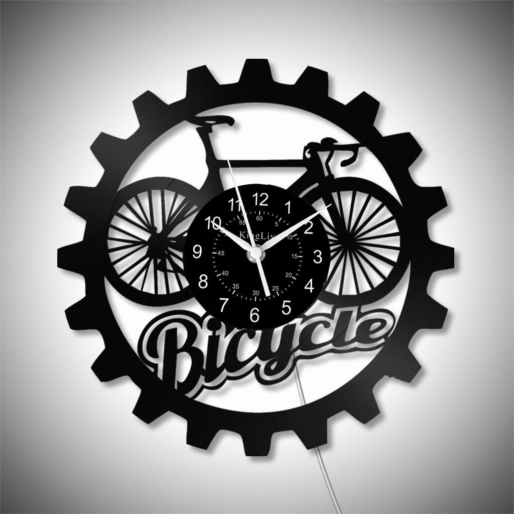 LED Vinyl Wall Clock | Bicycle | 12'' | 0258WPB
