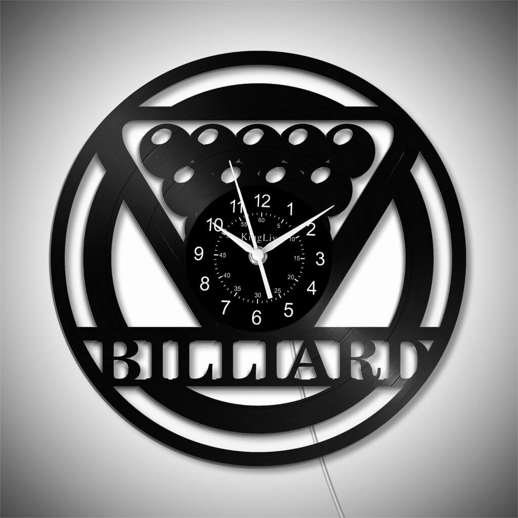 LED Vinyl Wall Clock | Billiards | 12'' | 0229WPB