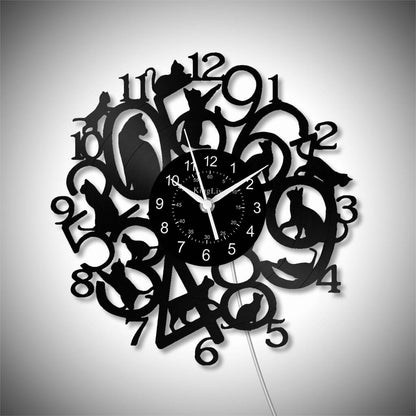 Vinyl Wall Clock | Cat | 12''