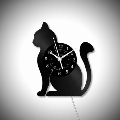 Vinyl Wall Clock | Cat | 12''