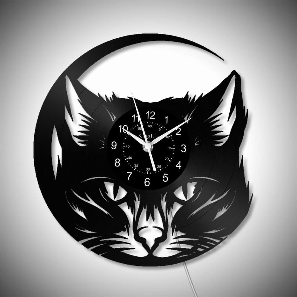 Vinyl Wall Clock | Cat | 12''