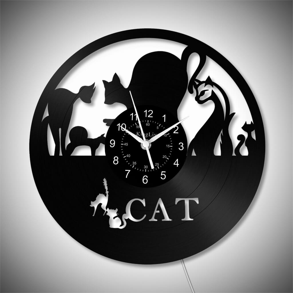 Vinyl Wall Clock | Cat | 12''