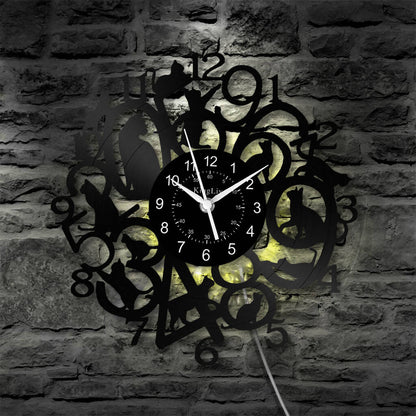 Vinyl Wall Clock | Cat | 12''