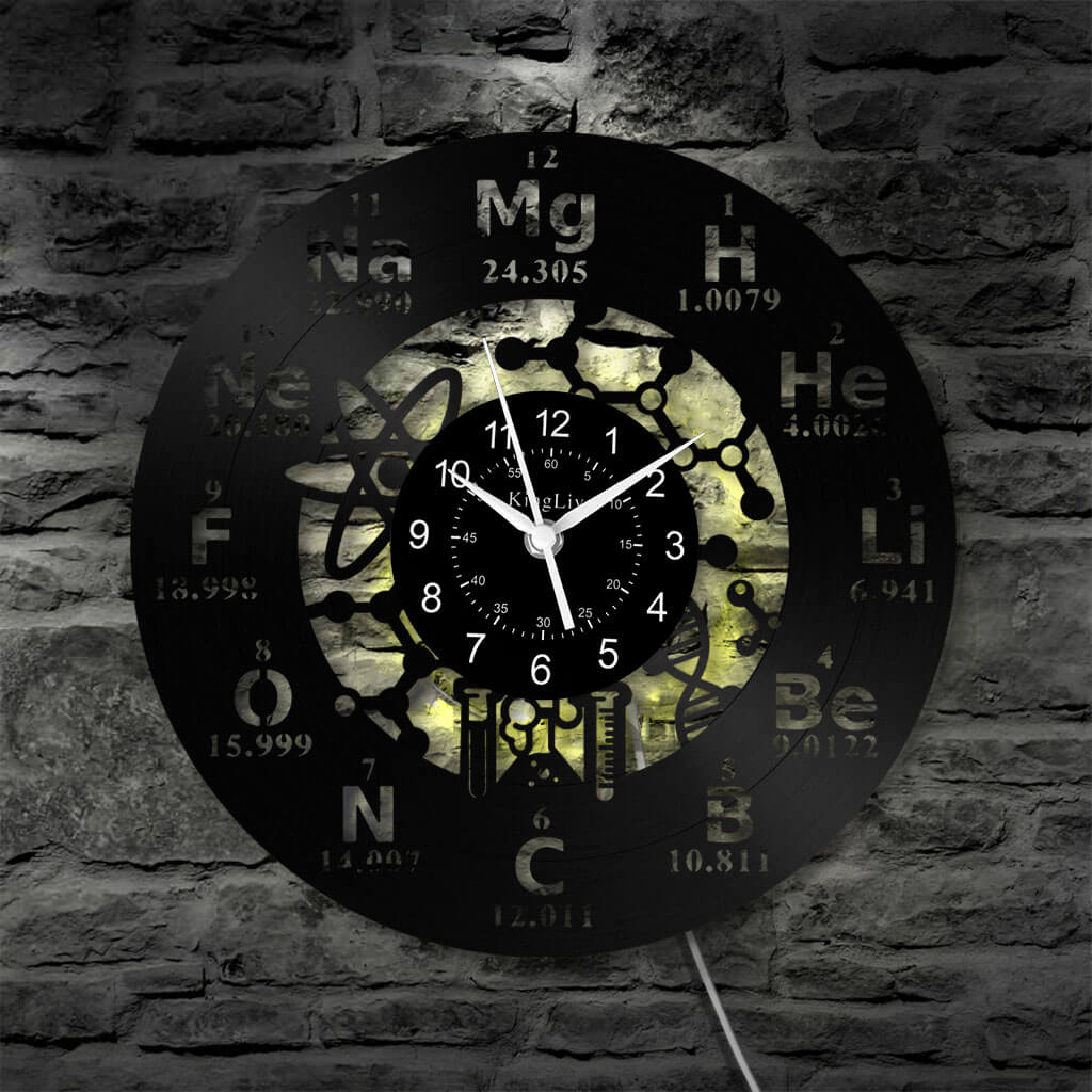 LED Vinyl Wall Clock | Chemistry | 12'' | 0265WPB