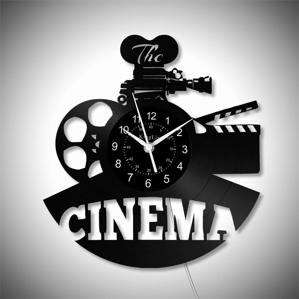 LED Vinyl Wall Clock | Cinema | 12'' | 0237WPB