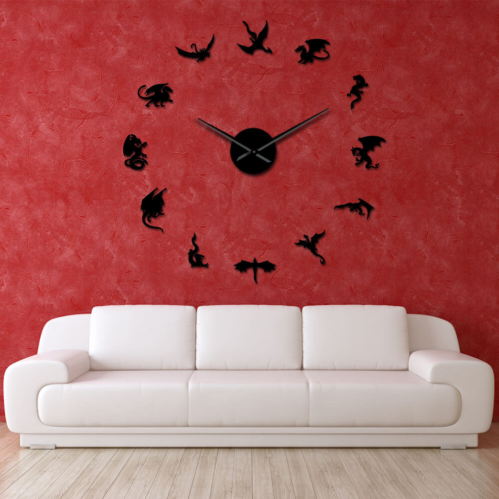 DIY Wall Clock  | Dragon | 19'' - 37'' | AWC016