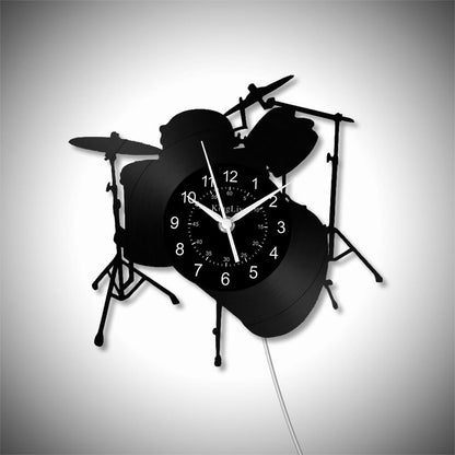 LED Vinyl Wall Clock | Drum | 12'' | 0278WPB