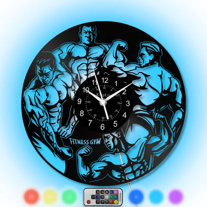 LED Vinyl Wall Clock | Gym | 12'' | 0292WPB