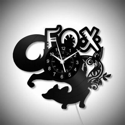 LED Vinyl Wall Clock | Fox | 0116WPB