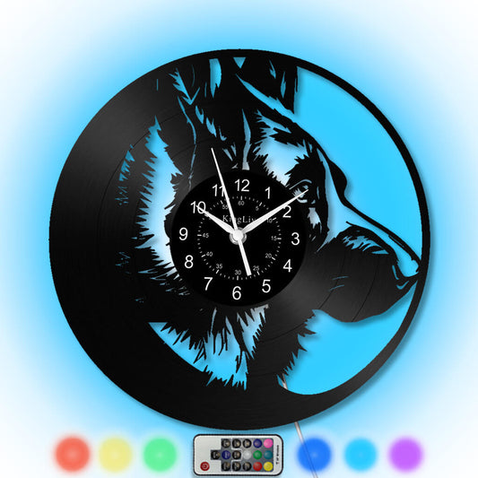 LED Vinyl Wall Clock | German Shepherd Dog | 12'' | 0240WPB