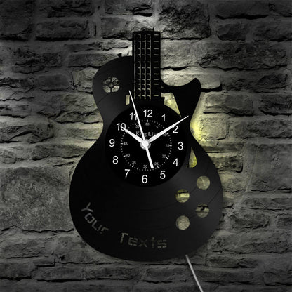 LED Vinyl Wall Clock | Guitar | 12'' | 0027WPB2