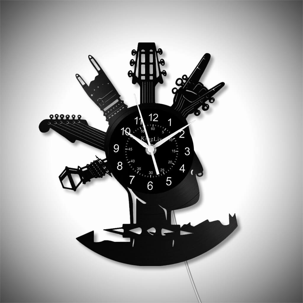 Vinyl Wall Clock | Guitars | 12'' | 0253WPB