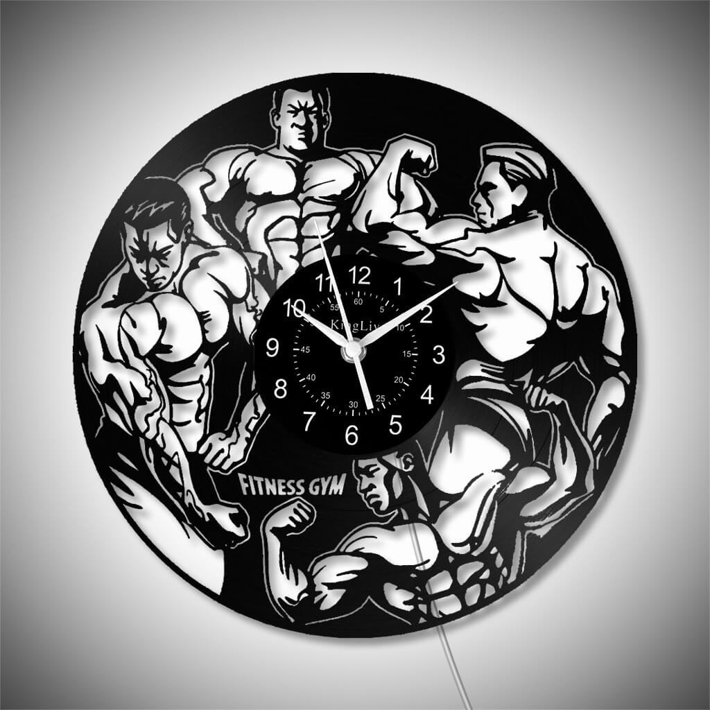 LED Vinyl Wall Clock | Gym | 12'' | 0292WPB