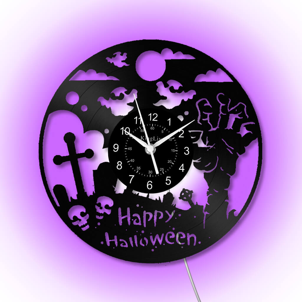 LED Vinyl Wall Clock | Halloween | 12''