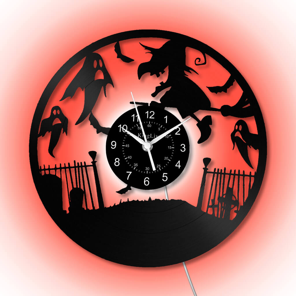LED Vinyl Wall Clock | Halloween | 12''