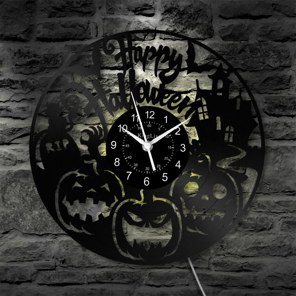 LED Vinyl Wall Clock | Halloween | 12''