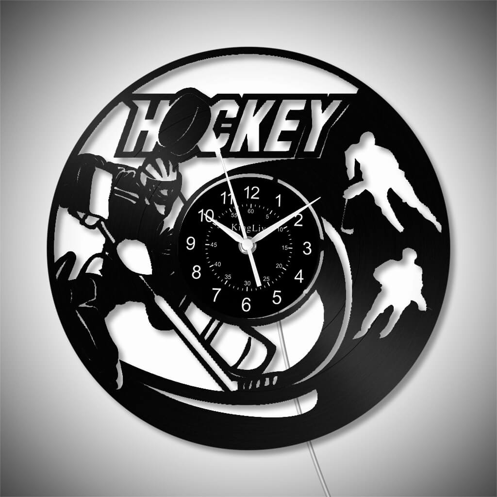 LED Vinyl Wall Clock | Hockey | 12''