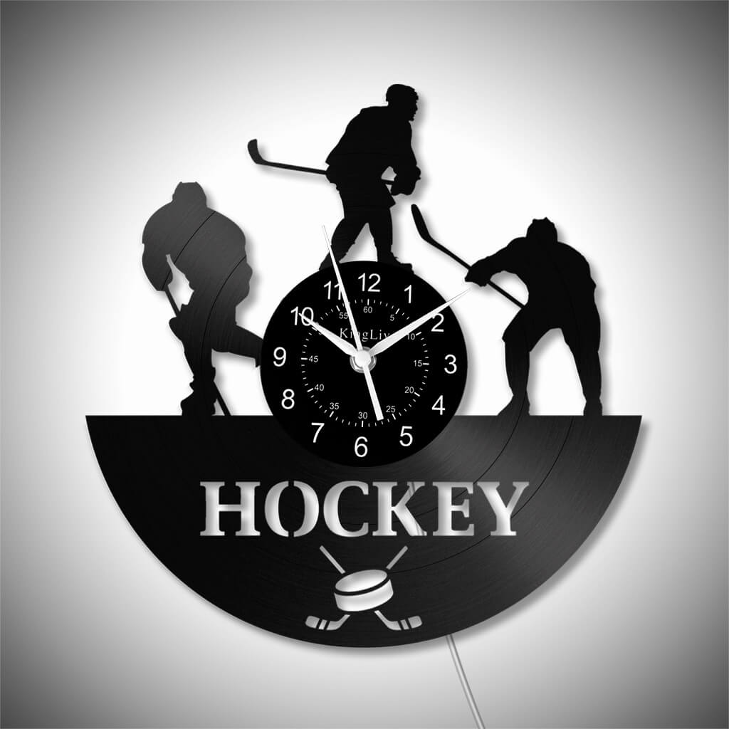 LED Vinyl Wall Clock | Hockey | 12''