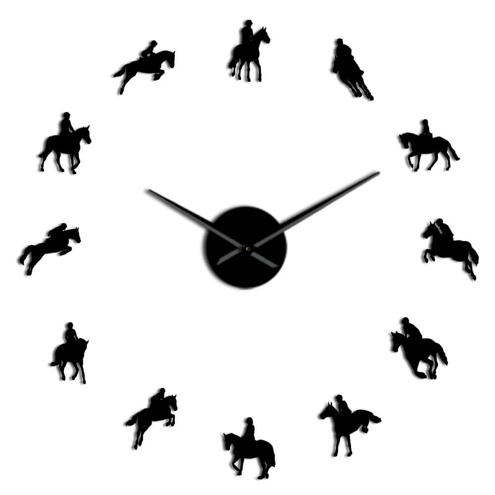 DIY Wall Clock  | Horse Riding | 19'' - 37'' | AWC006