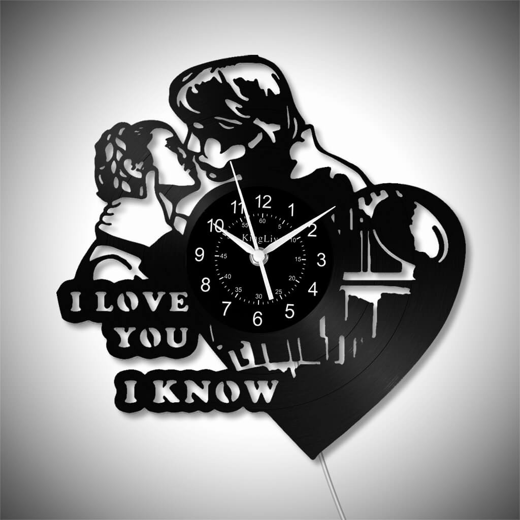 LED Vinyl Wall Clock | I Love You | 12'' | 0218WPB