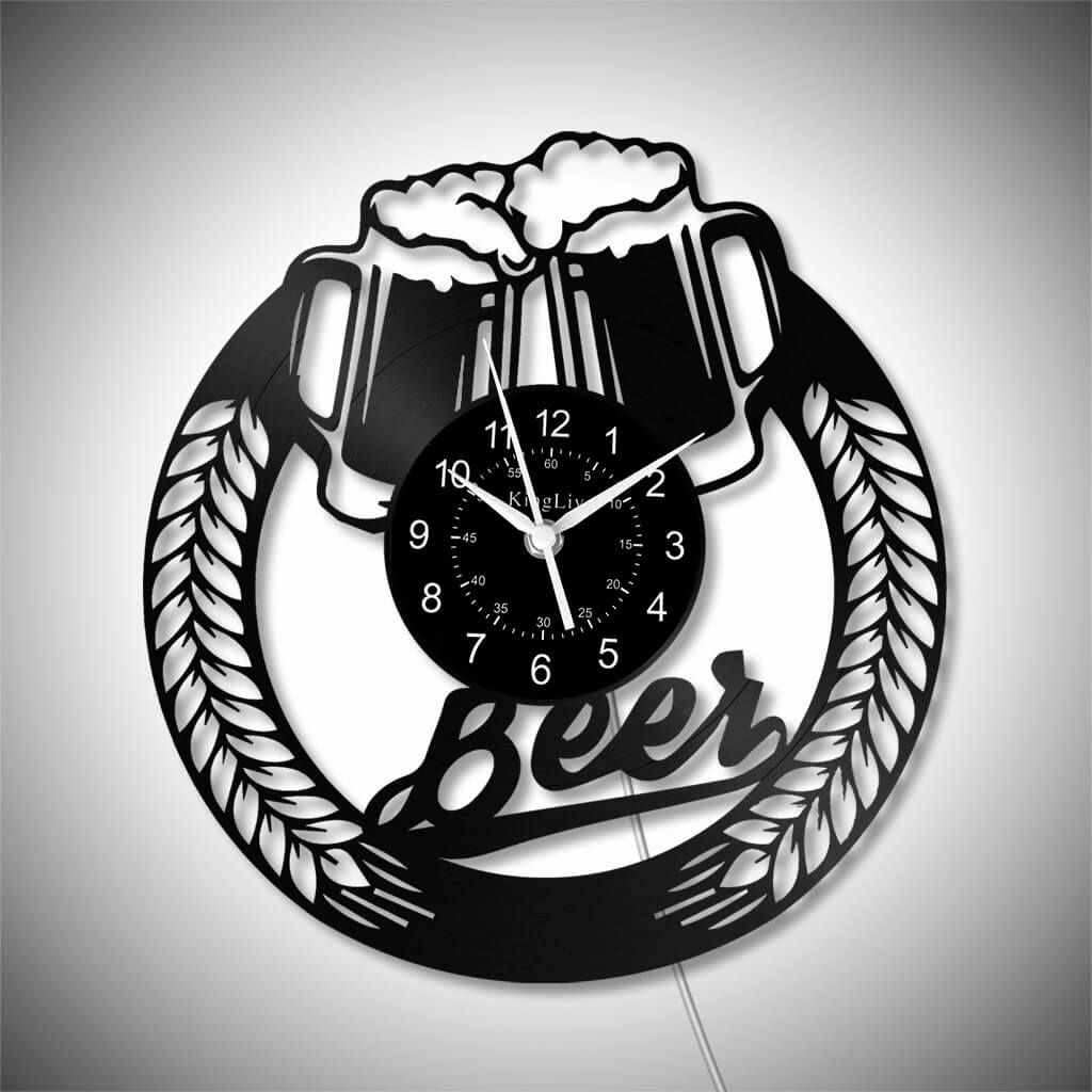 LED Vinyl Wall Clock | Beer | 12'' | 0238WPB