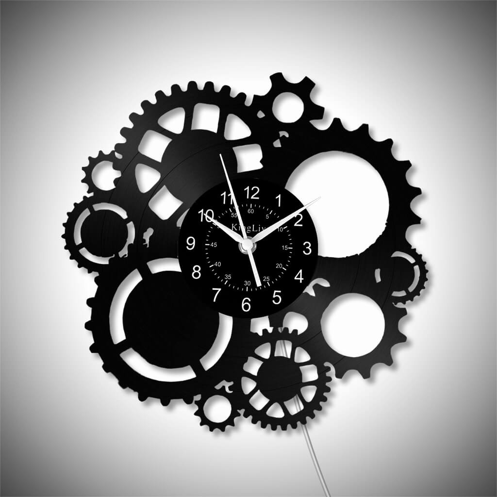 LED Vinyl Wall Clock | Steampunk | 12'' | 0022WPB