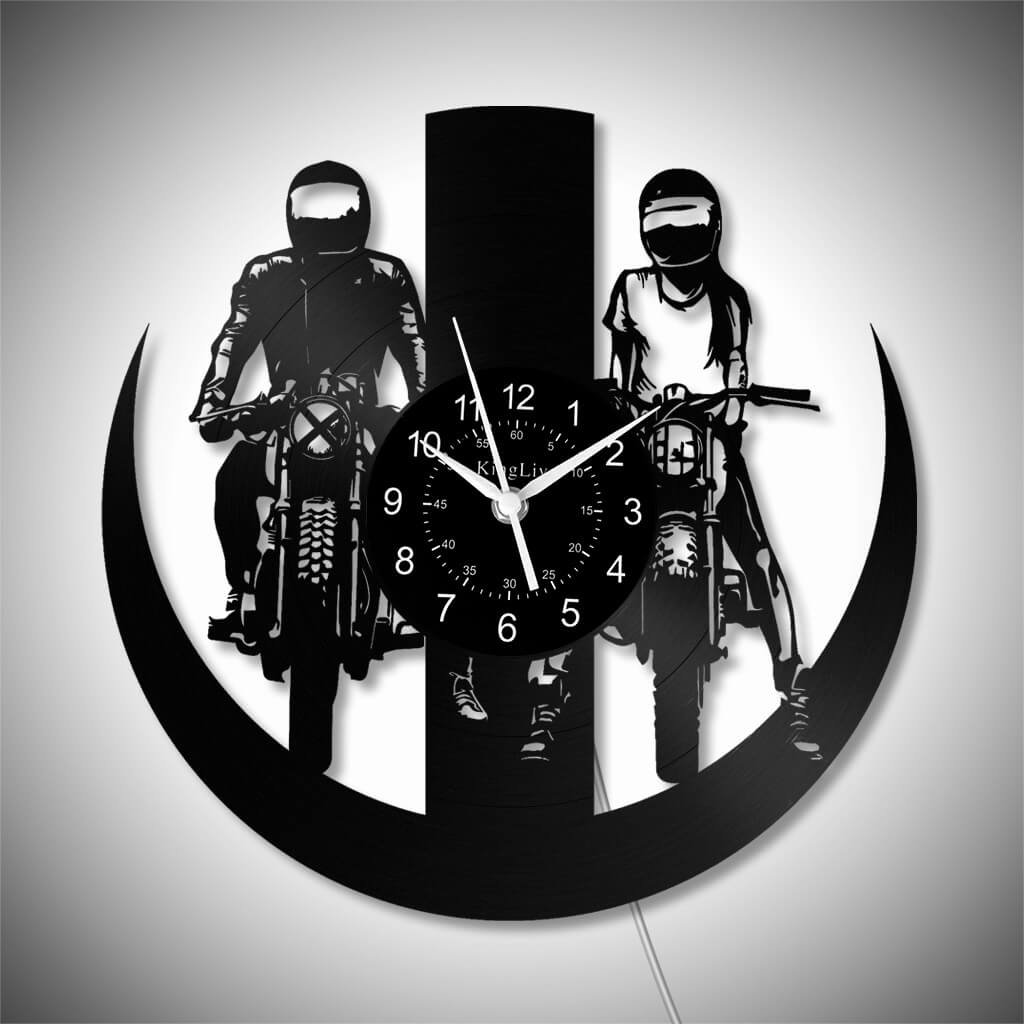 LED Vinyl Wall Clock | Dirt Bike Motocross | 12'' | 0287WPB