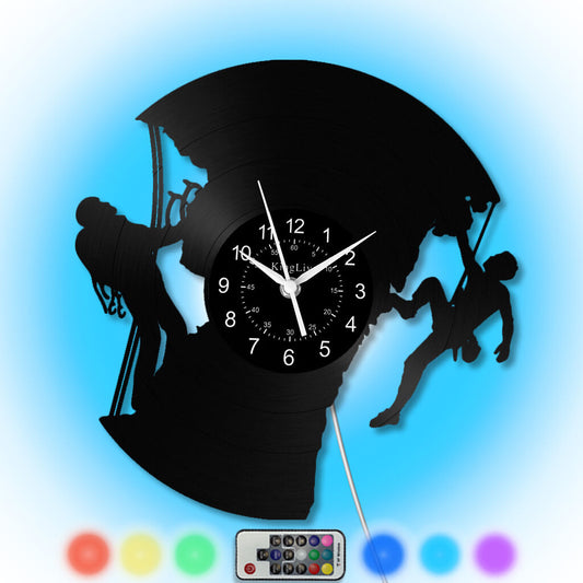 LED Vinyl Wall Clock | Rock Climbing | 12'' | 0252WPB