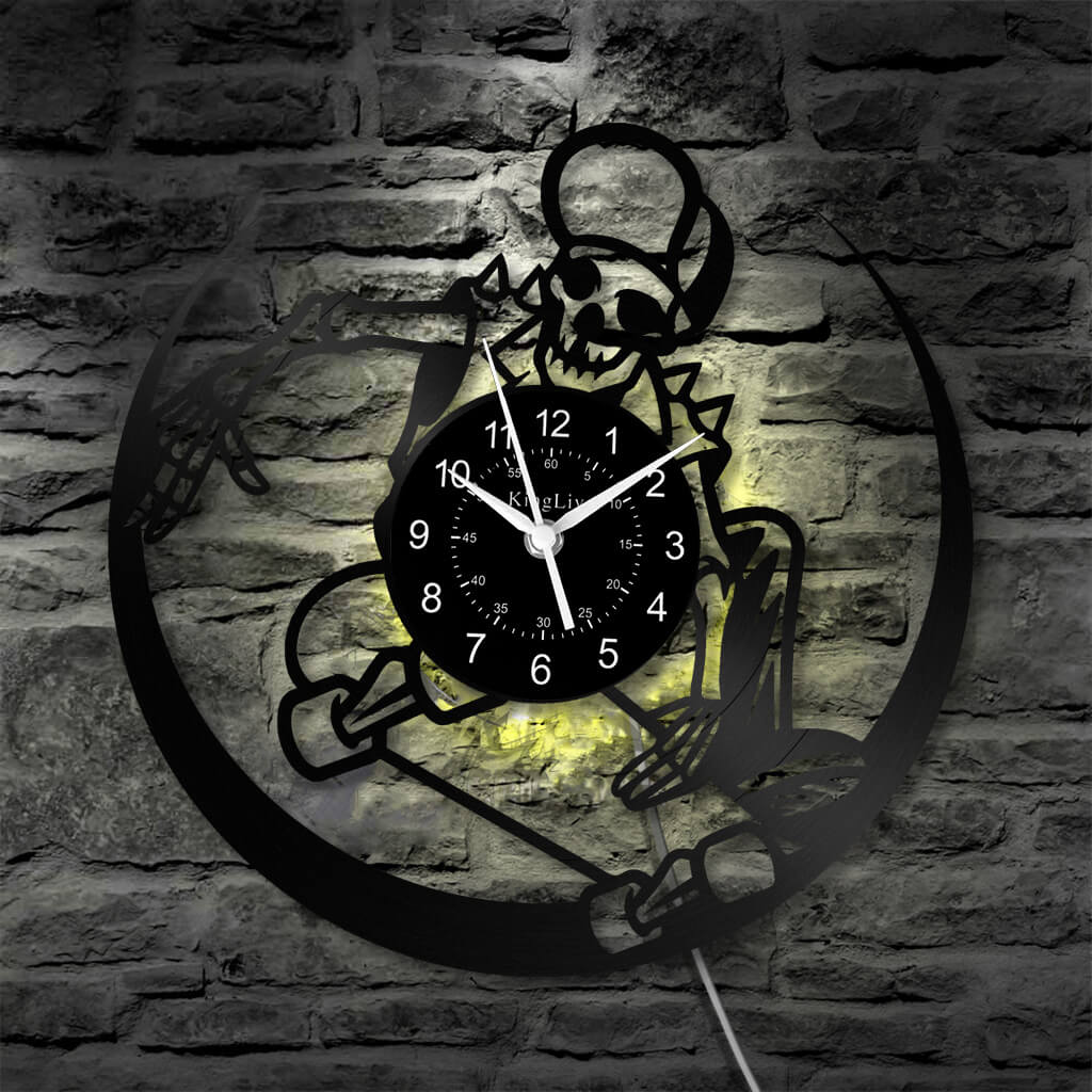 LED Vinyl Wall Clock | Skateboarding | 12'' | 0301WPB