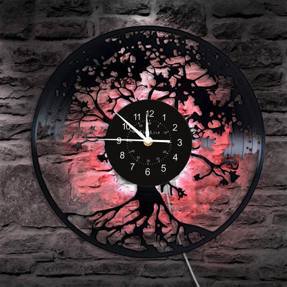 LED Vinyl Wall Clock | Tree of Life | 12'' | 0130WPB