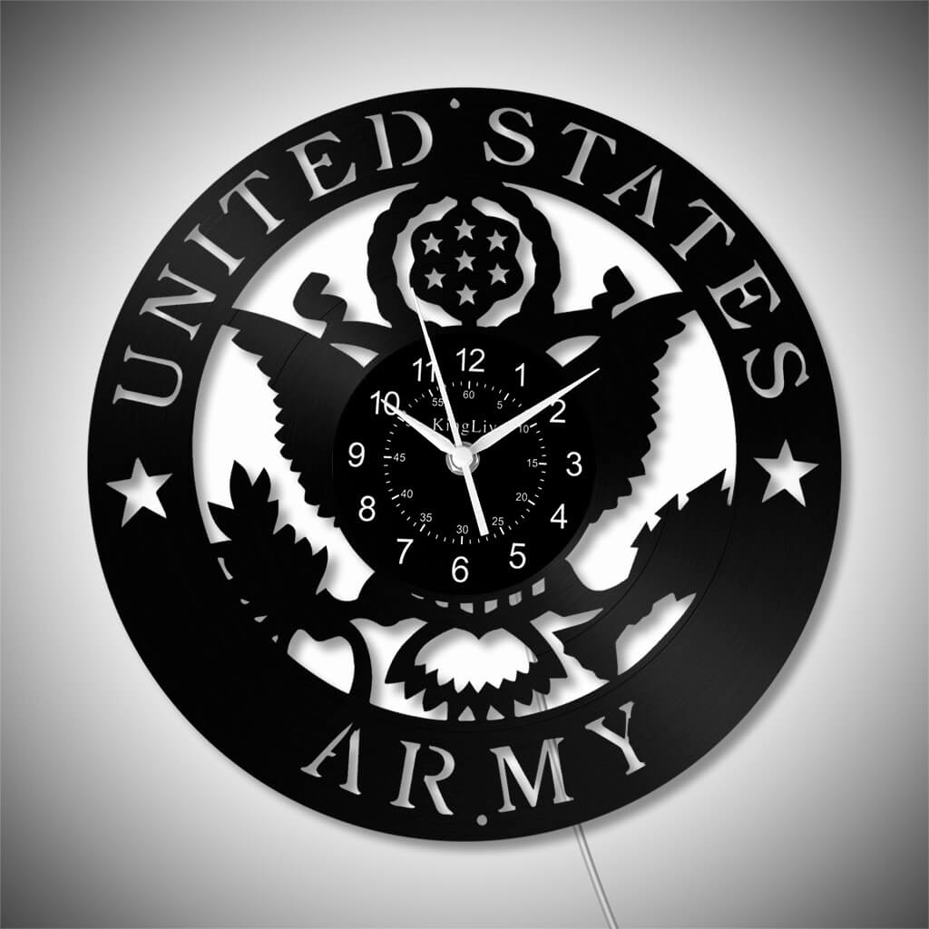 LED Vinyl Wall Clock |  United States Army | 12'' | 0276WPB