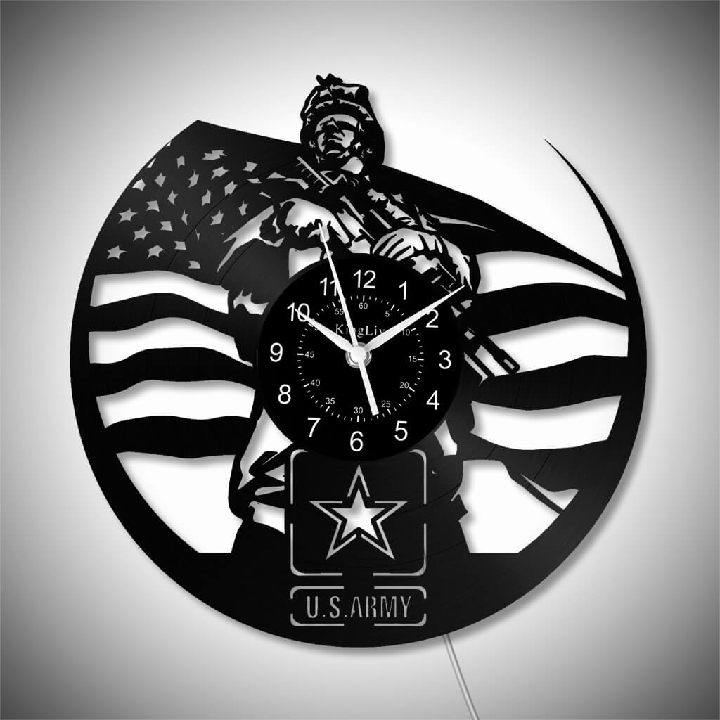 LED Vinyl Wall Clock | US Army | 12'' | 0274WPB