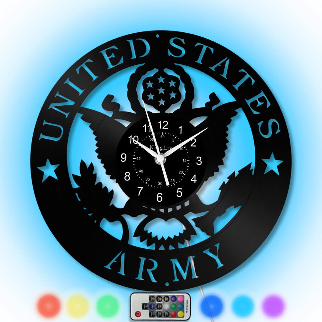 LED Vinyl Wall Clock |  United States Army | 12'' | 0276WPB