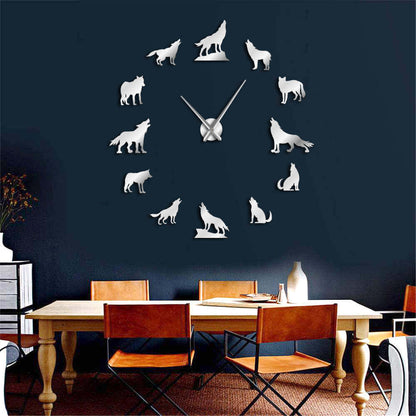 DIY Wall Clock  | Wolf | 19'' - 37'' | AWC018