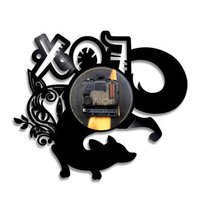 Fox Vinyl Record Wall Clock