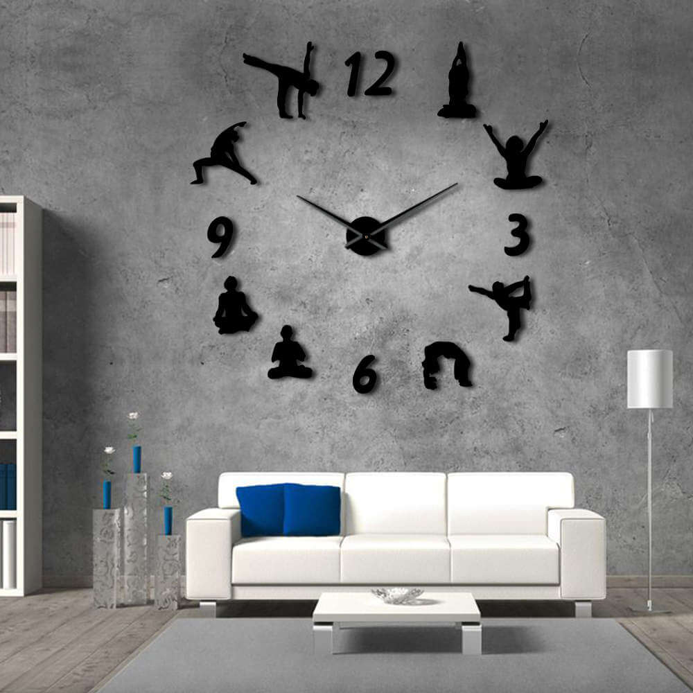DIY Wall Clock  | Yoga | 19'' - 37'' | AWC021