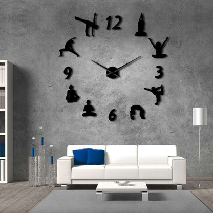 DIY Wall Clock  | Yoga | 19'' - 37'' | AWC021