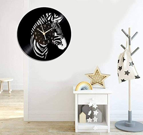 Zebra Led Vinyl Record Wall Clock