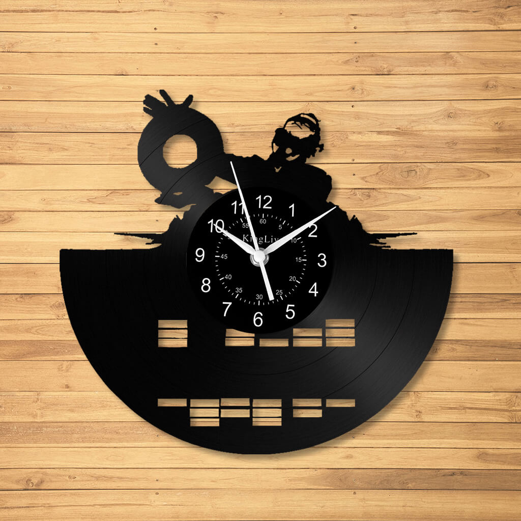 LED Vinyl Wall Clock | Custom DJ Name | 12''