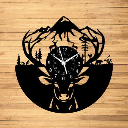 LED Vinyl Wall Clock | Moose Deer